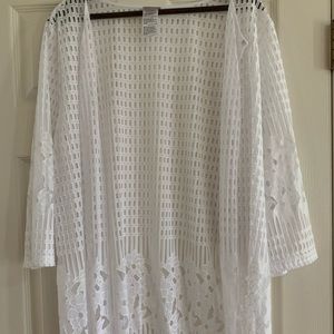 Chico’s white jacket/cover up size3/xl